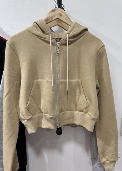 Campera corta algodon frisado