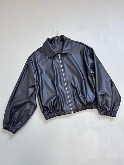 Campera bomber de cuerina