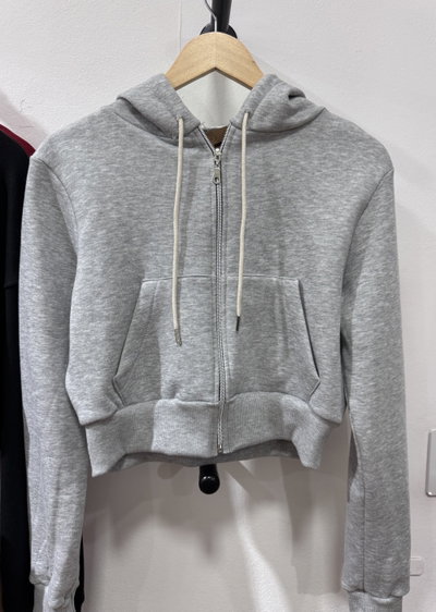 Campera corta algodon frisado