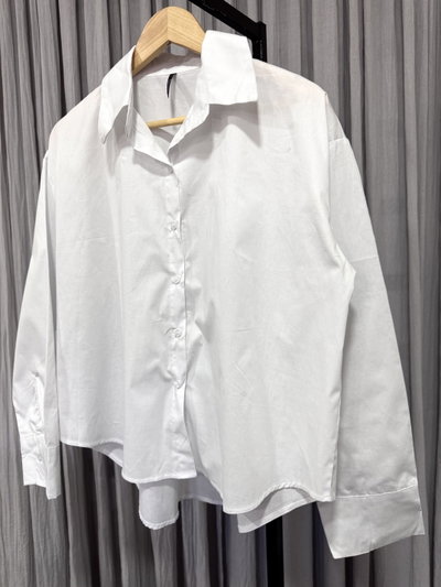 Camisa oversize poplin semielastizada