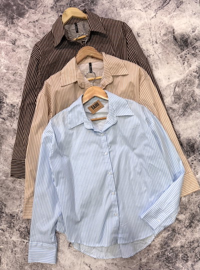 Camisa rayada poplin