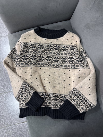 Sweater lana frizz estampada