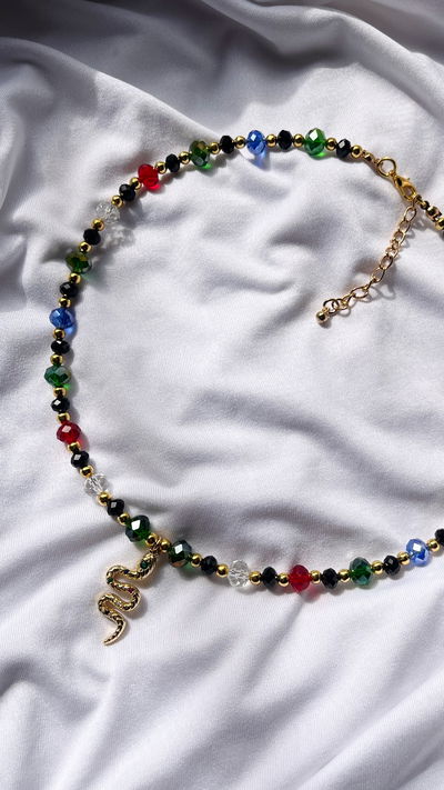 Collar multicolor serpiente 