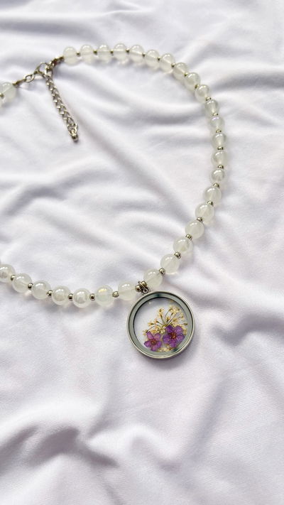 Collar Flor Violeta