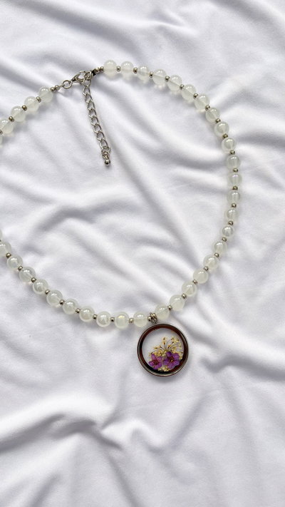 Collar Flor Violeta