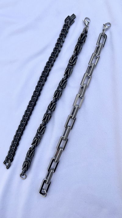 Pulseras de hombre en acero quirúrgico