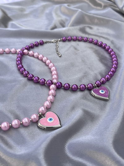 Collar Relicario con perlas 