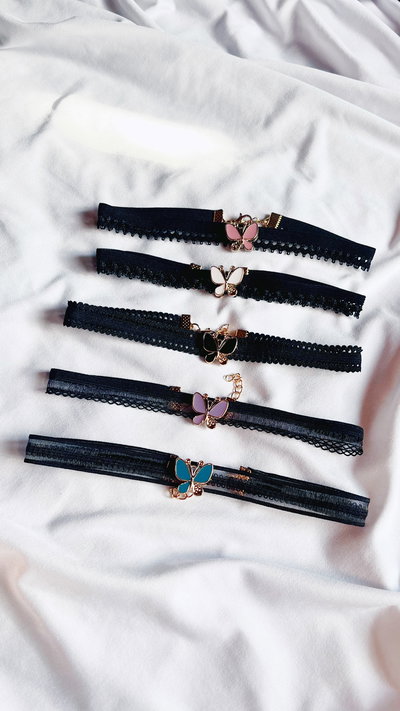 Choker elástico mariposa 
