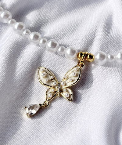 Gargantilla Mariposa con perlas