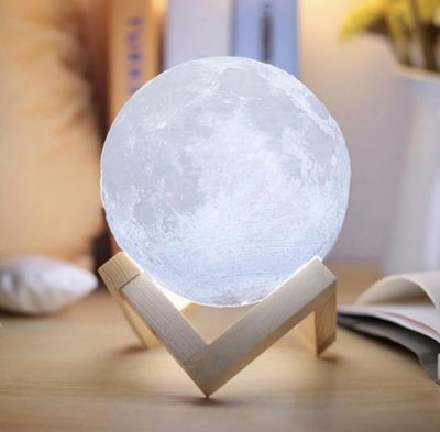 Lámpara Luna Llena con control 
