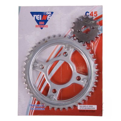 KIT C45 CORONA/PIÑON 43/16-428 C/PROTECTOR HONDA CG150 TITAN/G