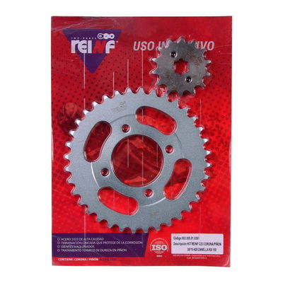 KIT CORONA/PIÑON 38/15-428 ZANELLA RX 150/CERRO CE/CORVEN HUNTER/GILERA VC 150
