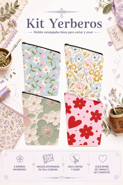 Moldes Estampados - Kit yerba MOD 1437