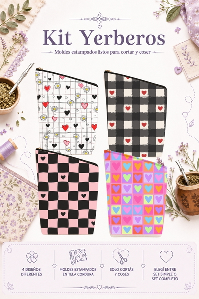 Moldes Estampados - Kit yerba MOD 1427