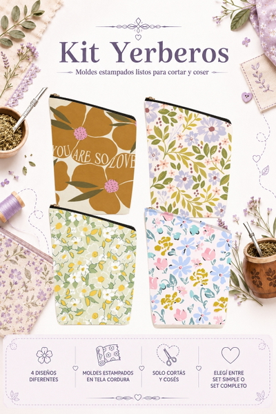 Moldes Estampados - Kit yerba MOD 1428