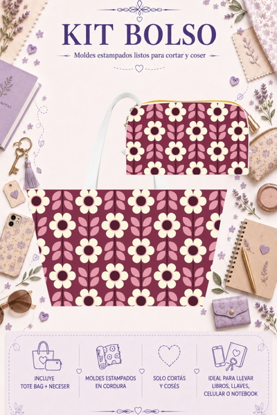 Moldes Estampados - Kit Bolso mod 1418