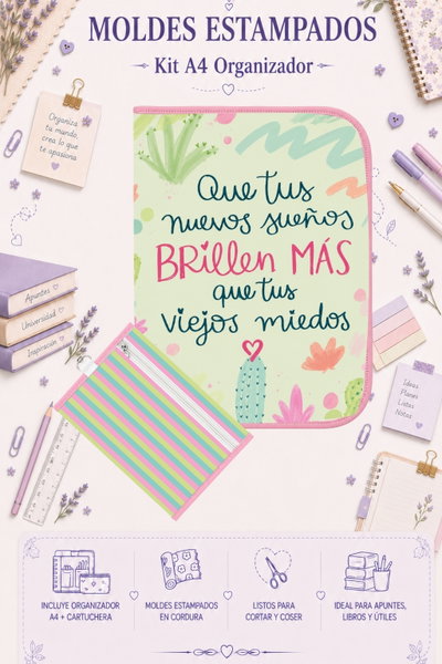 Moldes Estampados - Kit Organizador A4 395