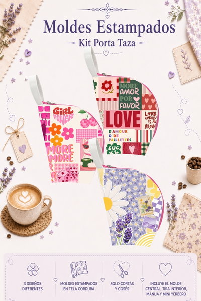 Moldes Estampados - Kit Porta Taza mod 703