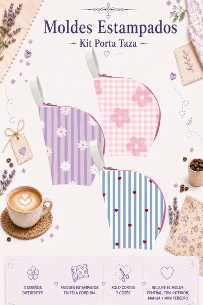 Moldes Estampados - Kit Porta Taza mod 715