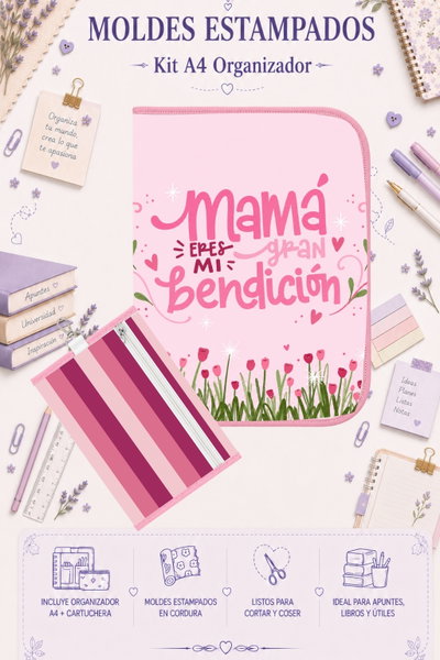 Moldes Estampados - Kit Organizador A4 748