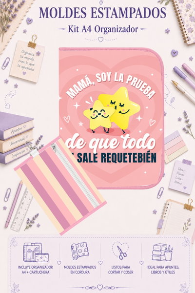 Moldes Estampados - Kit Organizador A4 750