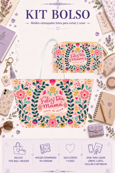 Moldes Estampados - Kit Bolso mod 727