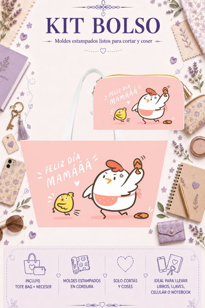 Moldes Estampados - Kit Bolso mod 729