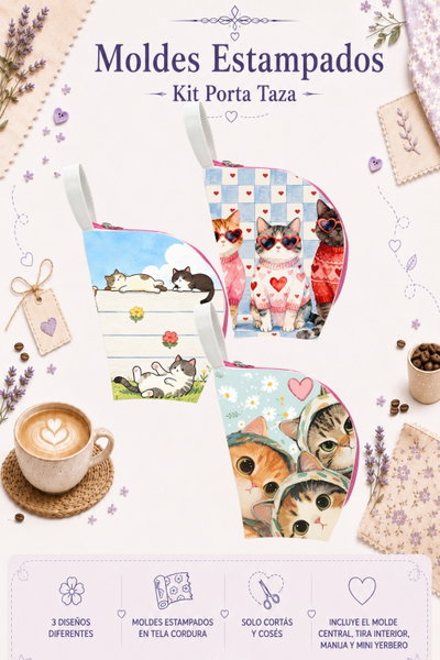 Moldes Estampados - Kit Porta Taza mod 713