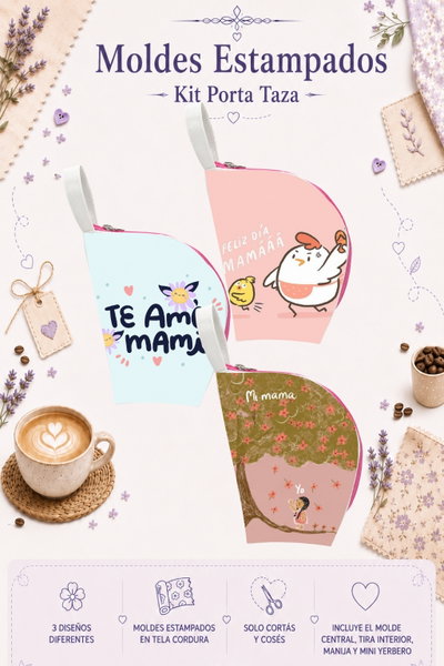 Moldes Estampados - Kit Porta Taza mod 724