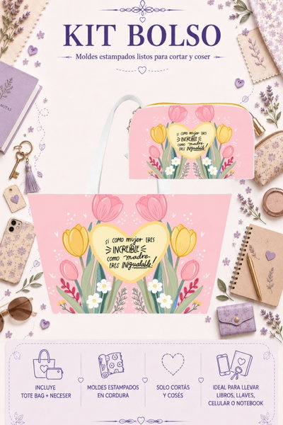 Moldes Estampados - Kit Bolso mod 734