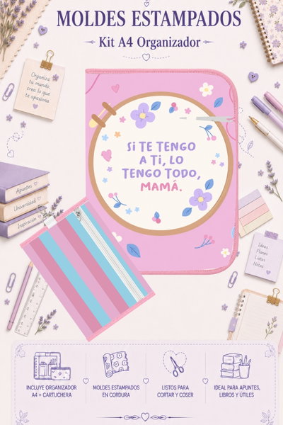 Moldes Estampados - Kit Organizador A4 740