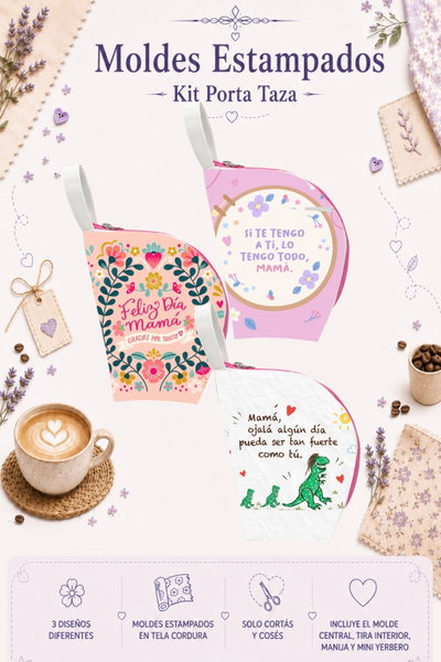 Moldes Estampados - Kit Porta Taza mod 723