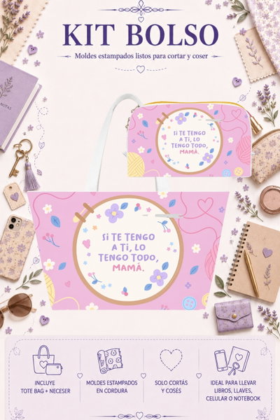 Moldes Estampados - Kit Bolso mod 728