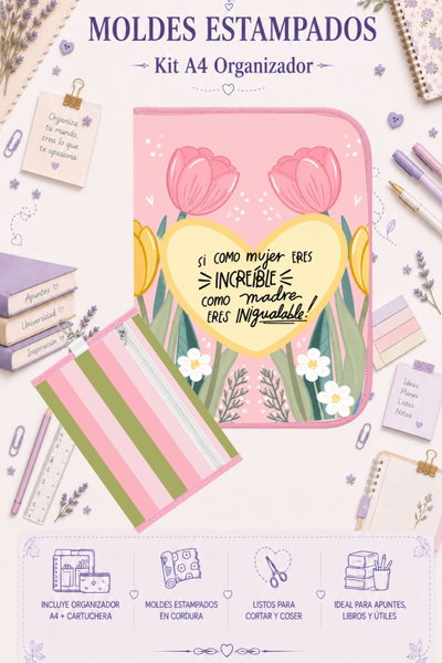 Moldes Estampados - Kit Organizador A4 746