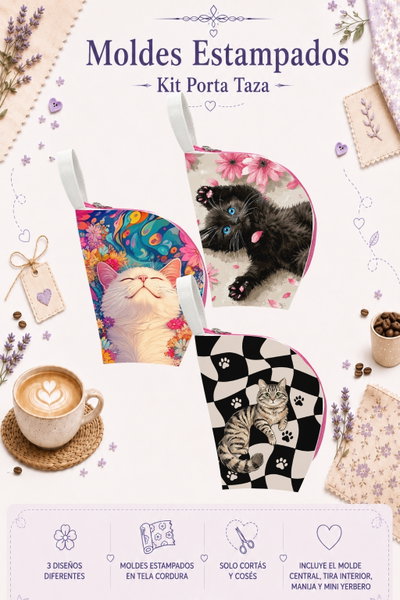 Moldes Estampados - Kit Porta Taza mod 711