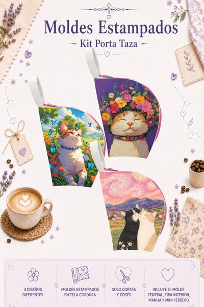 Moldes Estampados - Kit Porta Taza mod 712