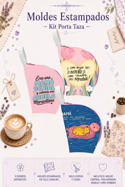 Moldes Estampados - Kit Porta Taza mod 725