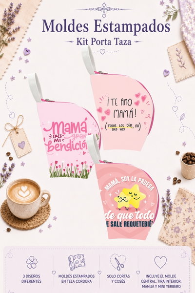 Moldes Estampados - Kit Porta Taza mod 726