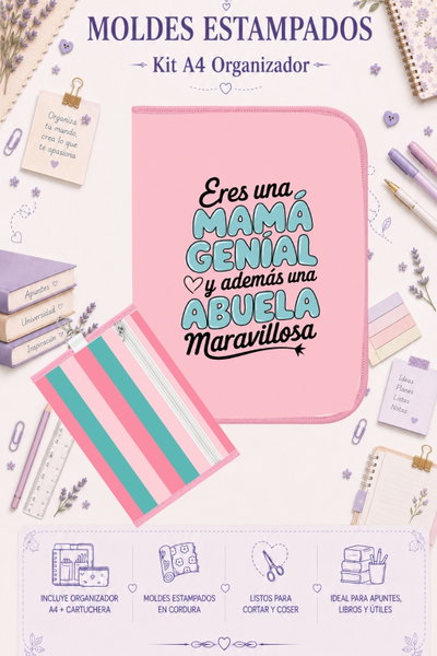 Moldes Estampados - Kit Organizador A4 745