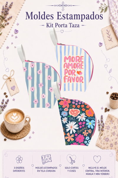 Moldes Estampados - Kit Porta Taza mod 720
