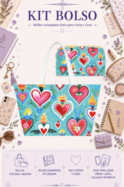 Moldes Estampados - Kit Bolso mod 551