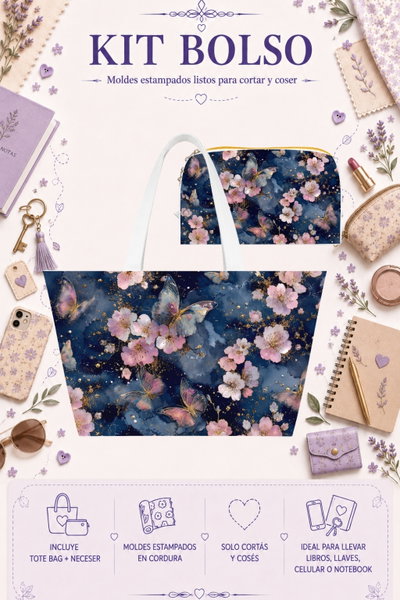 Moldes Estampados - Kit Bolso mod 547
