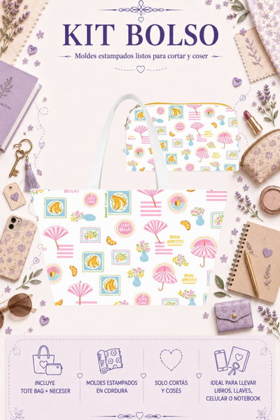 Moldes Estampados - Kit Bolso mod 543