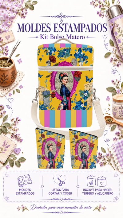 Moldes Estampados - Kit Bolso Matero Mod 847