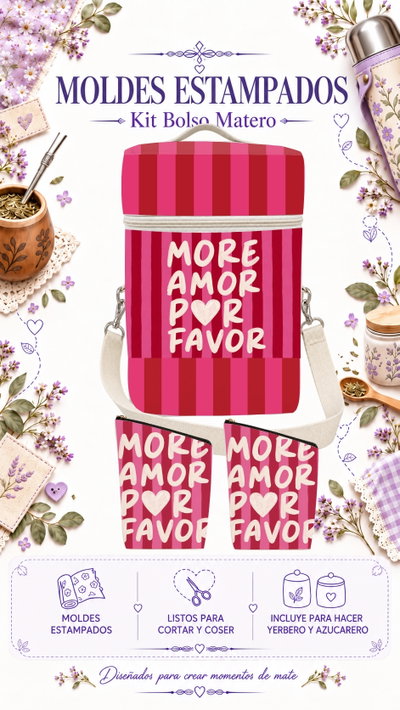 Moldes Estampados - Kit Bolso Matero Mod 865