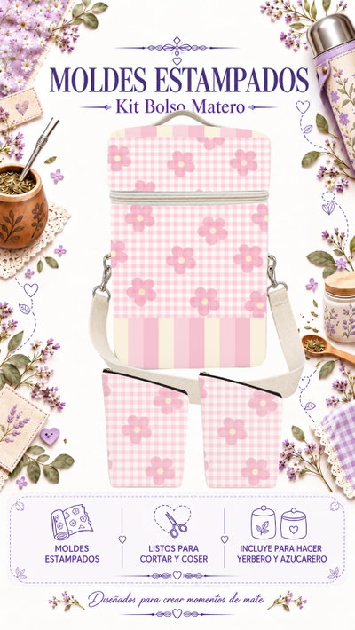 Moldes Estampados - Kit Bolso Matero Mod 859
