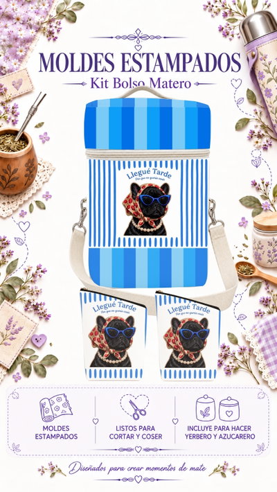 Moldes Estampados - Kit Bolso Matero Mod 868