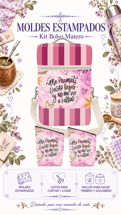 Moldes Estampados - Kit Bolso Matero Mod 869