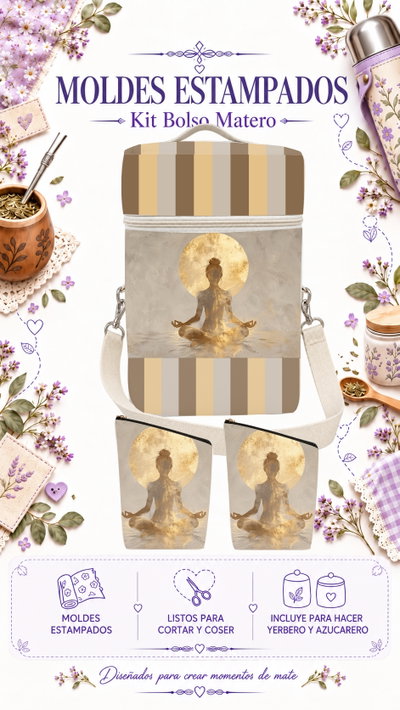 Moldes Estampados - Kit Bolso Matero Mod 848