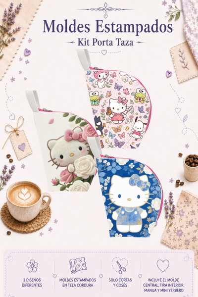 Moldes Estampados - Kit Porta Taza mod 296